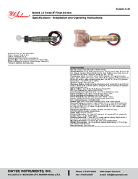 Thumbnail of document Manual - L6 Flotect Liquid Level Switch
